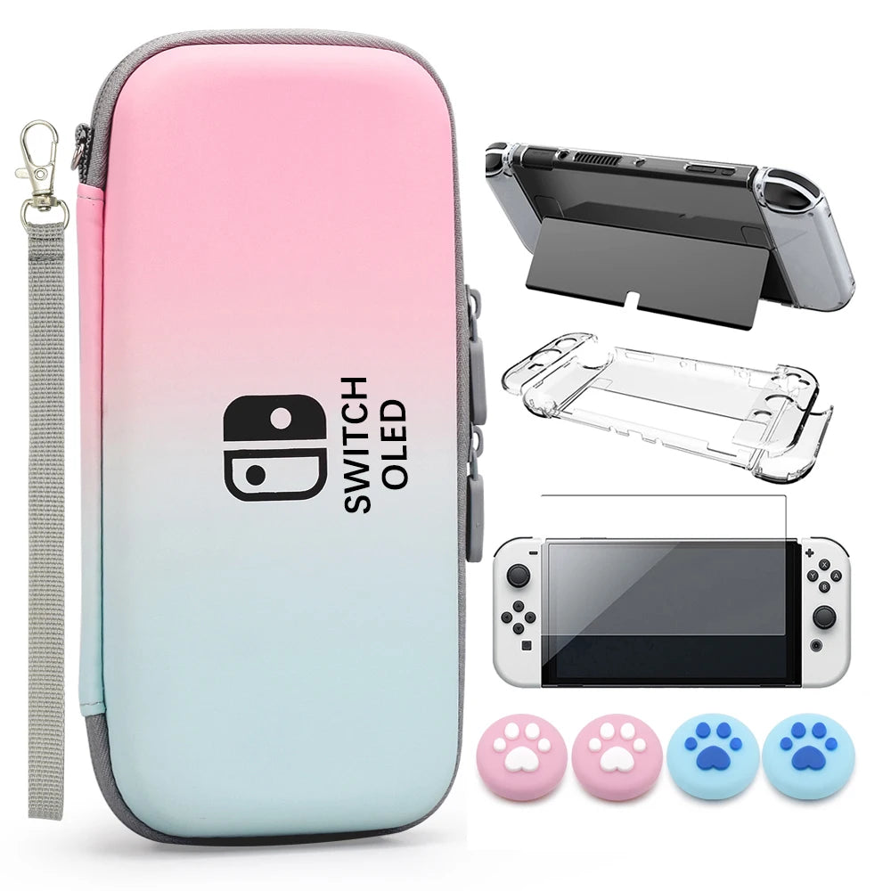 PU Waterproof Console Box PC Hard Shell Cover Case Joycon Protective Case For Nintendo Switch Oled Game Accessories Storage Bag