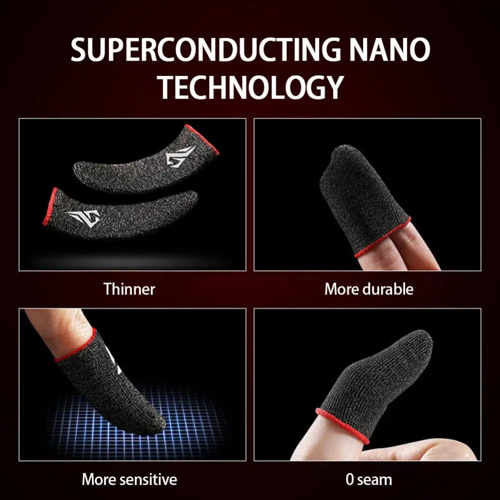 20Pcs Mobile Game Fingertip Gloves Sweatproof Anti-slip Touch Screen Finger Sleeve Breathable Gaming Fingertip Cover For Gamer