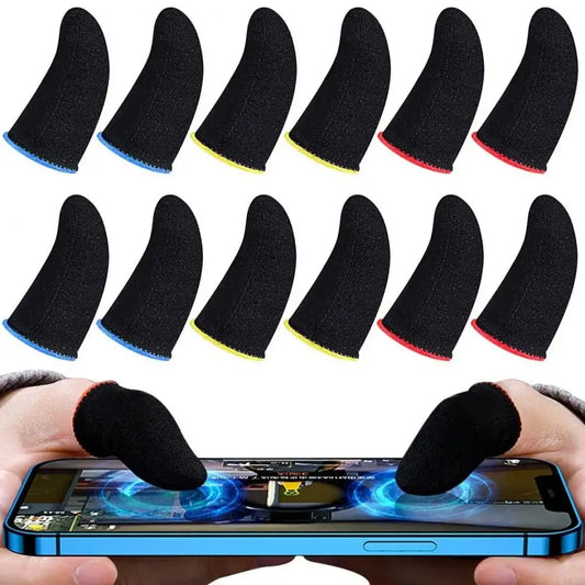 20Pcs Mobile Game Fingertip Gloves Sweatproof Anti-slip Touch Screen Finger Sleeve Breathable Gaming Fingertip Cover For Gamer