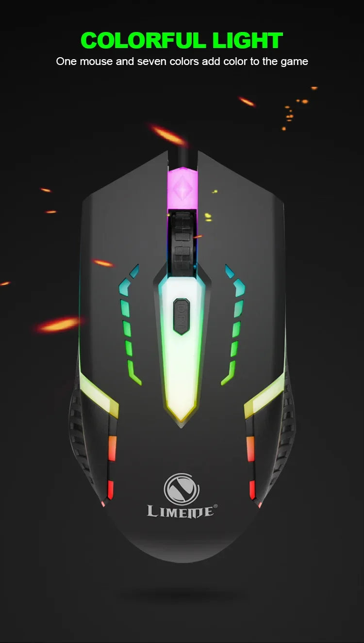 Limei T25 Metal Gaming Keyboard Mouse Set Backlit Floating Mechanical Feel USB Computer Peripherals from Mainland China
