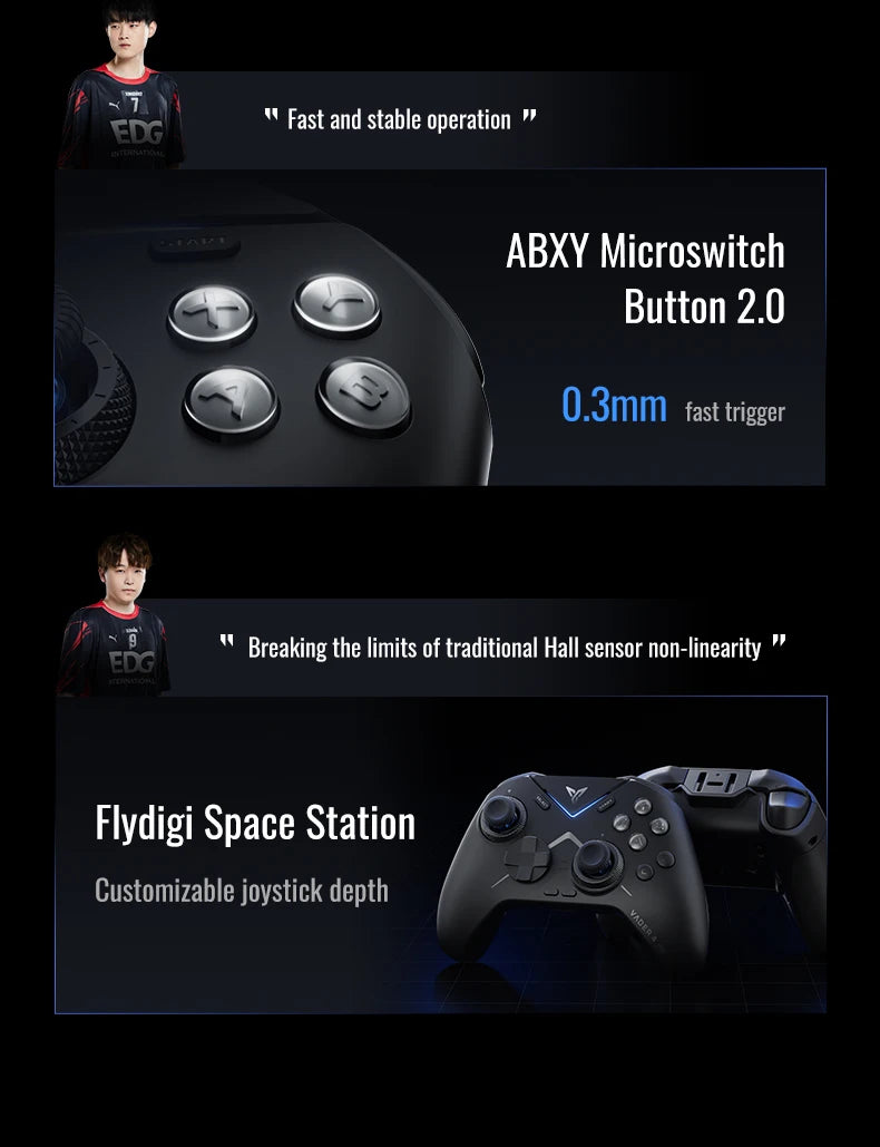 Flydigi Vader 4 Pro Gaming Controller, Force-switchable Tirgger Support, For PC/NS/Mobile/TV Box, PC Gamer PS