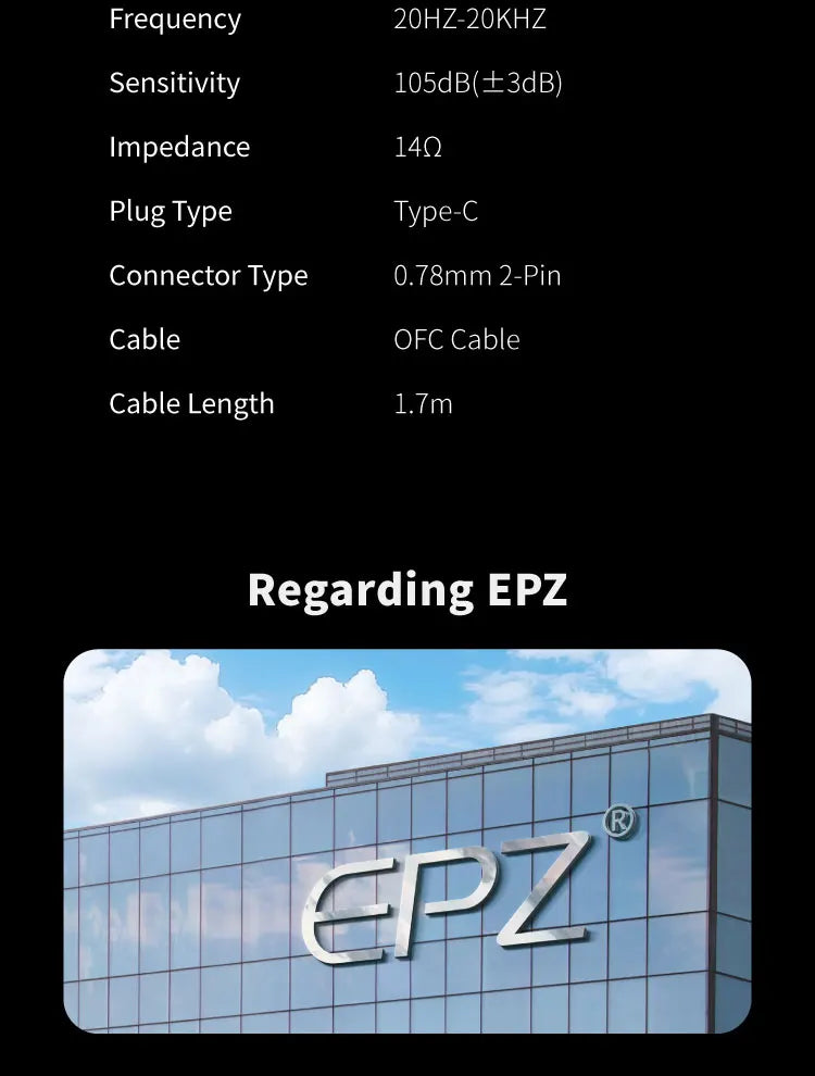 EPZ G30 Wired Earphones HIFI Music IEM In Ear Headphones Gaming Headset Type-C 1.7MM/3.5MM ENC Noise Cancelling Custom Tuning
