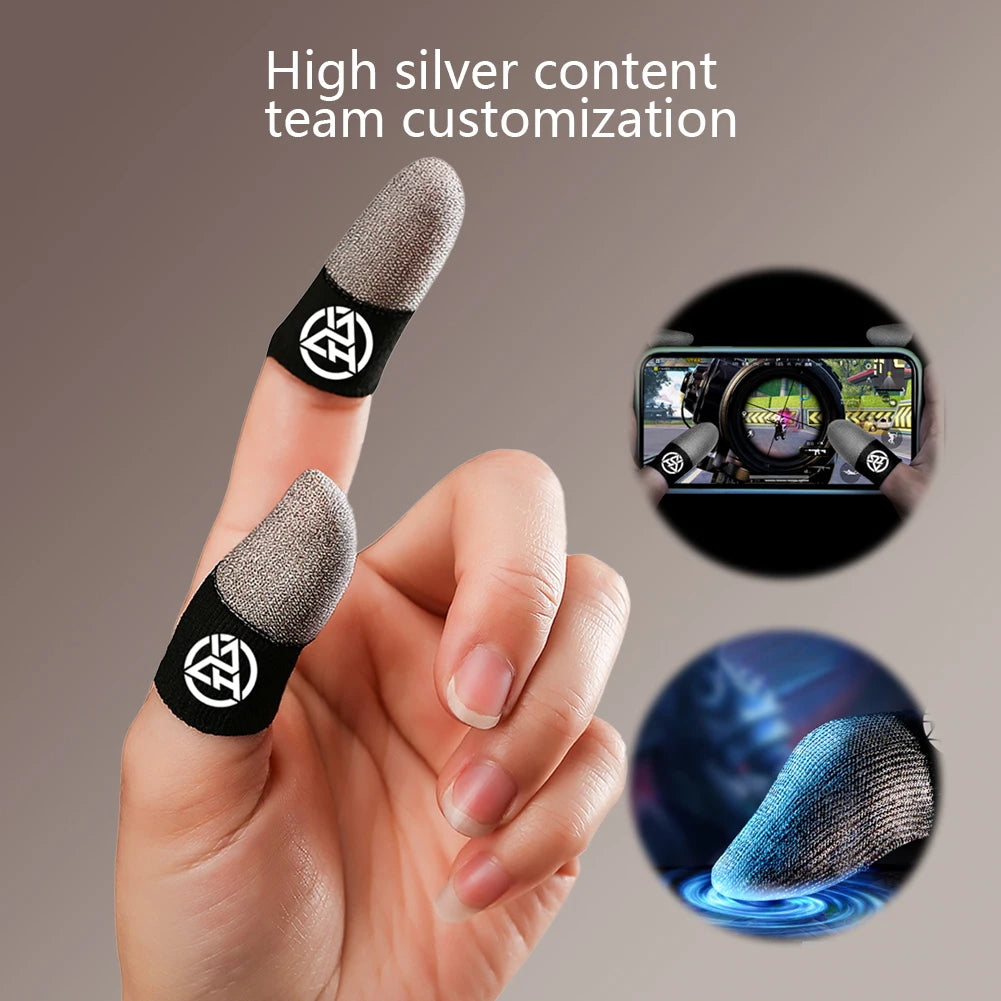 1-6Pairs Game Finger Sleeve For PUBG Luminous Sweatproof Anti-slip Touch Screen Finger Sleeve Breathable Gaming Finger Cover