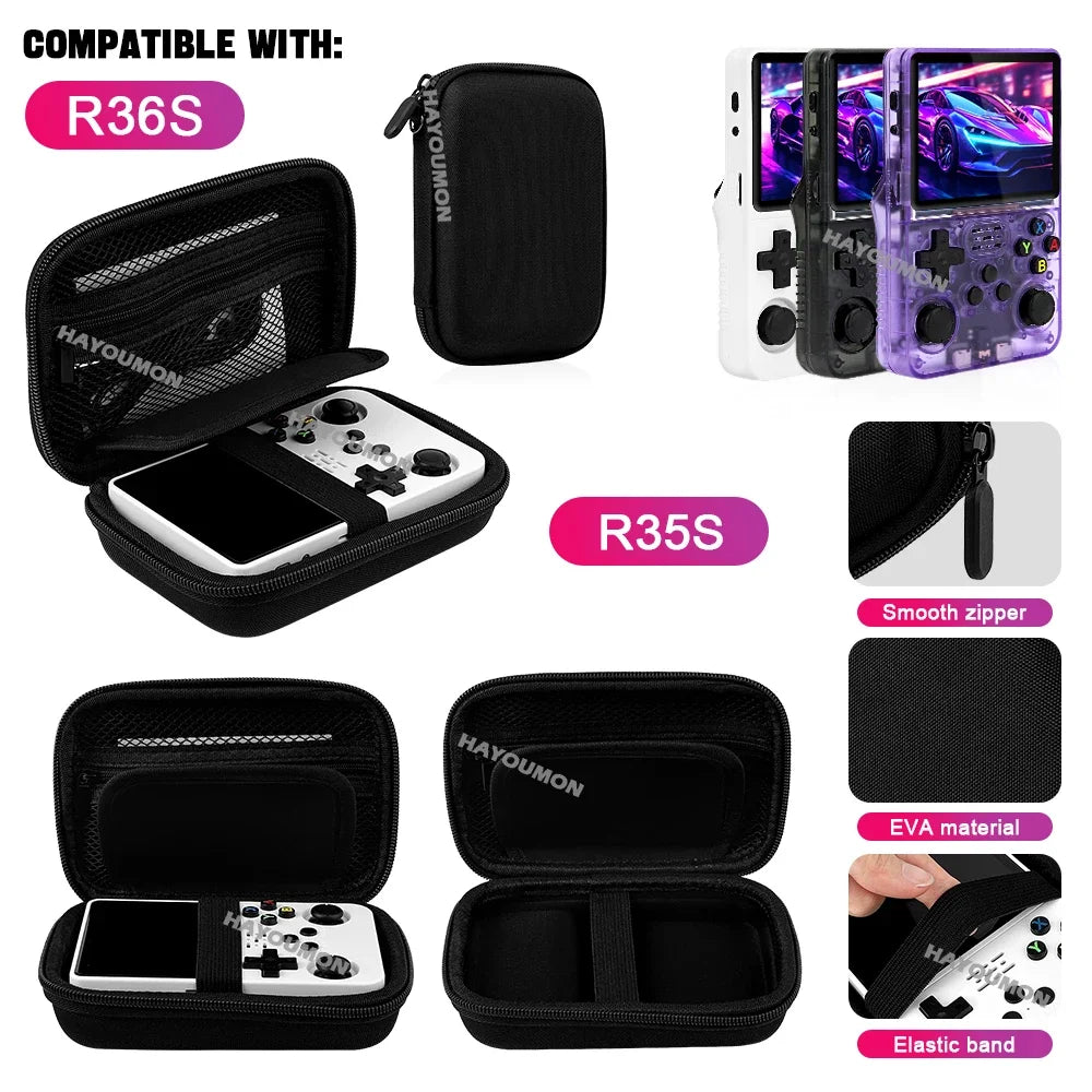 For R36S R35S Game Console Storage Bag EVA Hard Portable Protective Case Scratch-resistant Anti-fall Protector Game Accessories