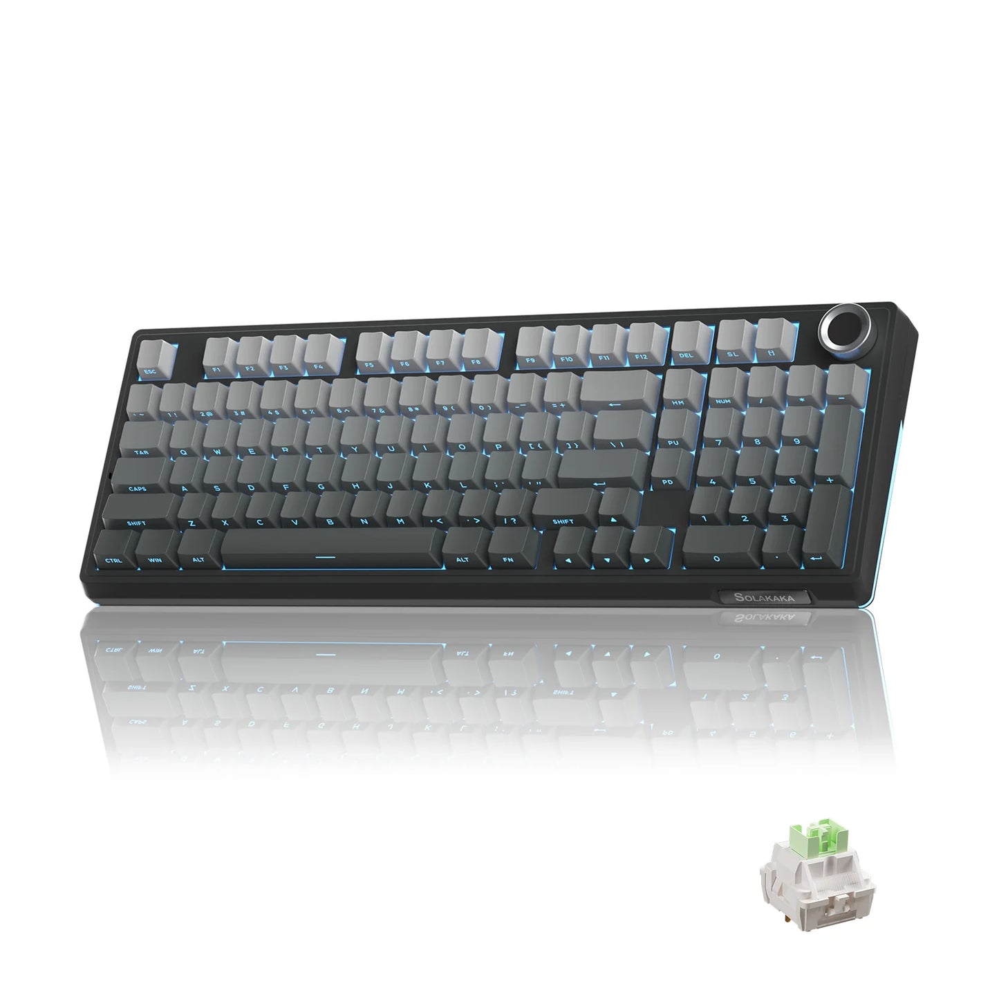 SOLAKAKA Ki99 Pro Bluetooth Wireless Keyboard 99 Keys Tri-mode Gasket Hot Swap RGB Customized Creamy Gaming Keyboard 10000mAh