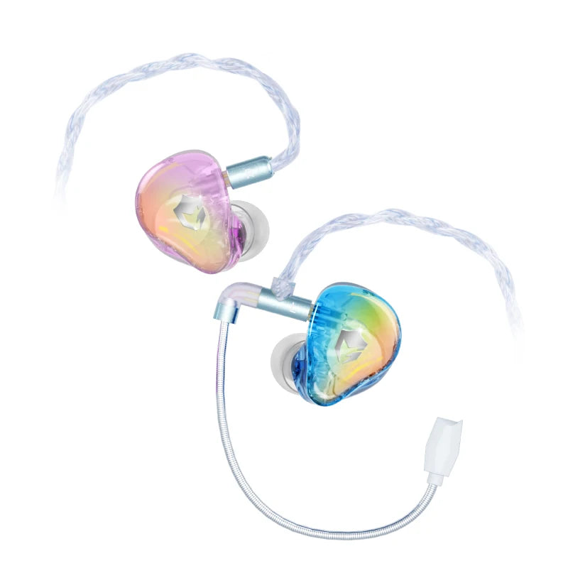 EPZ G30 Wired Earphones HIFI Music IEM In Ear Headphones Gaming Headset Type-C 1.7MM/3.5MM ENC Noise Cancelling Custom Tuning