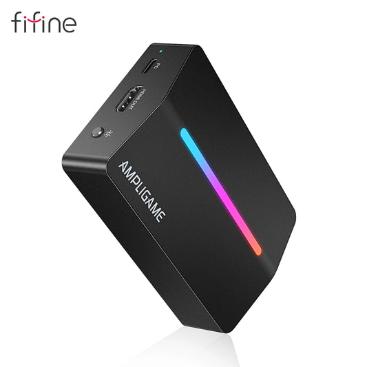 FIFINE 4K HDMI Video Capture Card for Live Streaming & Gaming, Compatible with PS5/PS4/Xbox/Switch/PC/Mac, Low Latency - V3
