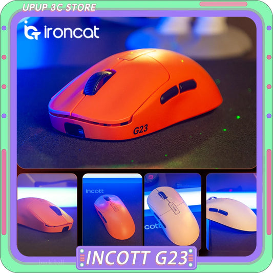 Incott G23 Pro Mouse G23 V2 Wireless Mouse 8K Incott G24 Hot Swap PAW3395 Sensor Gaming Mice Ergonomics Pc Gamer Custom Gift