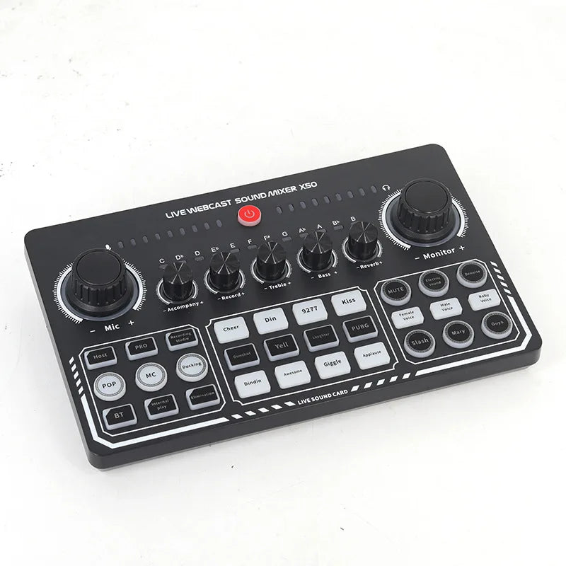V8S sound card English podcast equipment set BM800 Condenser microphone F998 Karaoke Podcast Recording Live Stream for phones