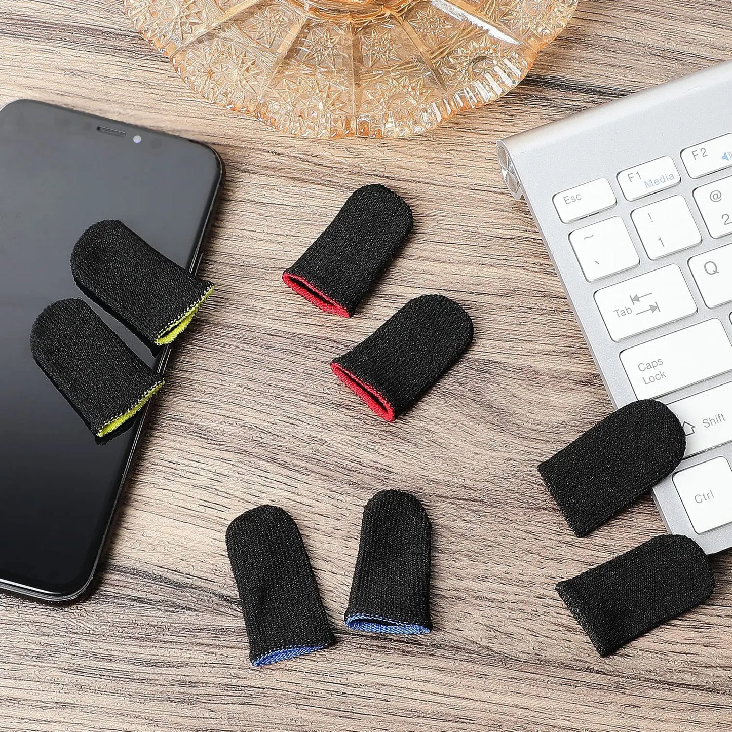 20PCS Finger Sleeve For PUBG Mobile Game Seamless Anti-Sweat Breathable Finger Sleeve Gloves Sensitive Touch Screen Gaming