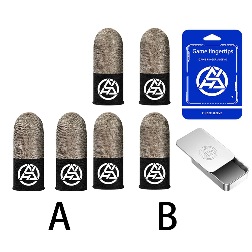1-6Pairs Game Finger Sleeve For PUBG Luminous Sweatproof Anti-slip Touch Screen Finger Sleeve Breathable Gaming Finger Cover