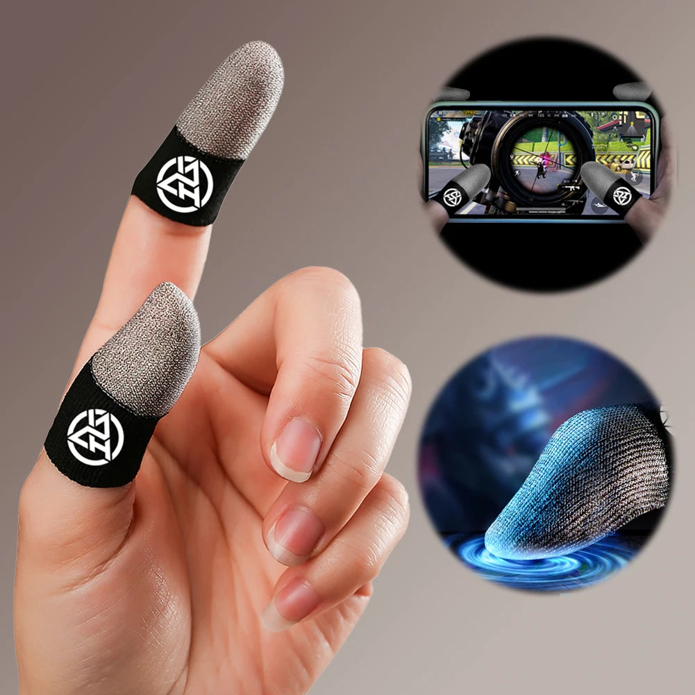 1-6Pairs Game Finger Sleeve For PUBG Luminous Sweatproof Anti-slip Touch Screen Finger Sleeve Breathable Gaming Finger Cover