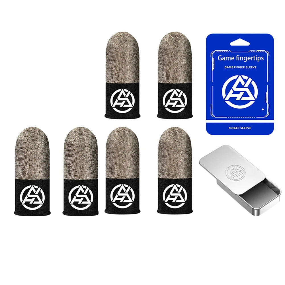 1-6Pairs Game Finger Sleeve For PUBG Luminous Sweatproof Anti-slip Touch Screen Finger Sleeve Breathable Gaming Finger Cover