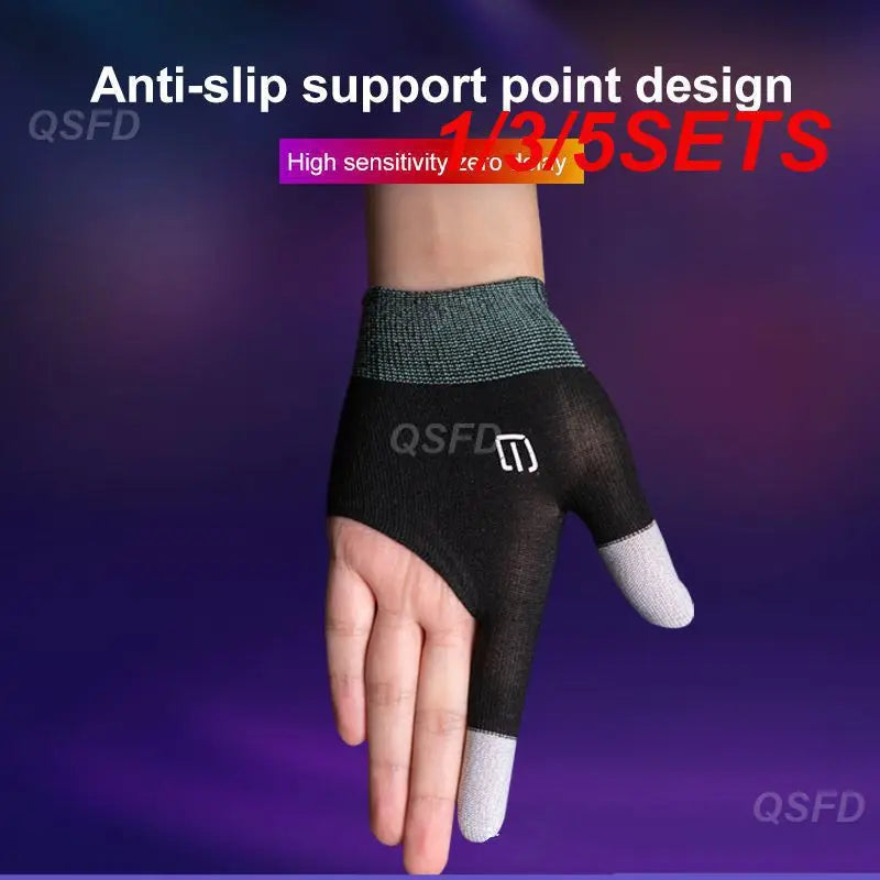 1/3/5SETS Thumb Sleeve Gloves Sweat Proof Sensitive Accessories For Gamer Touch Screen Fingertips Gloves Cover Breathable
