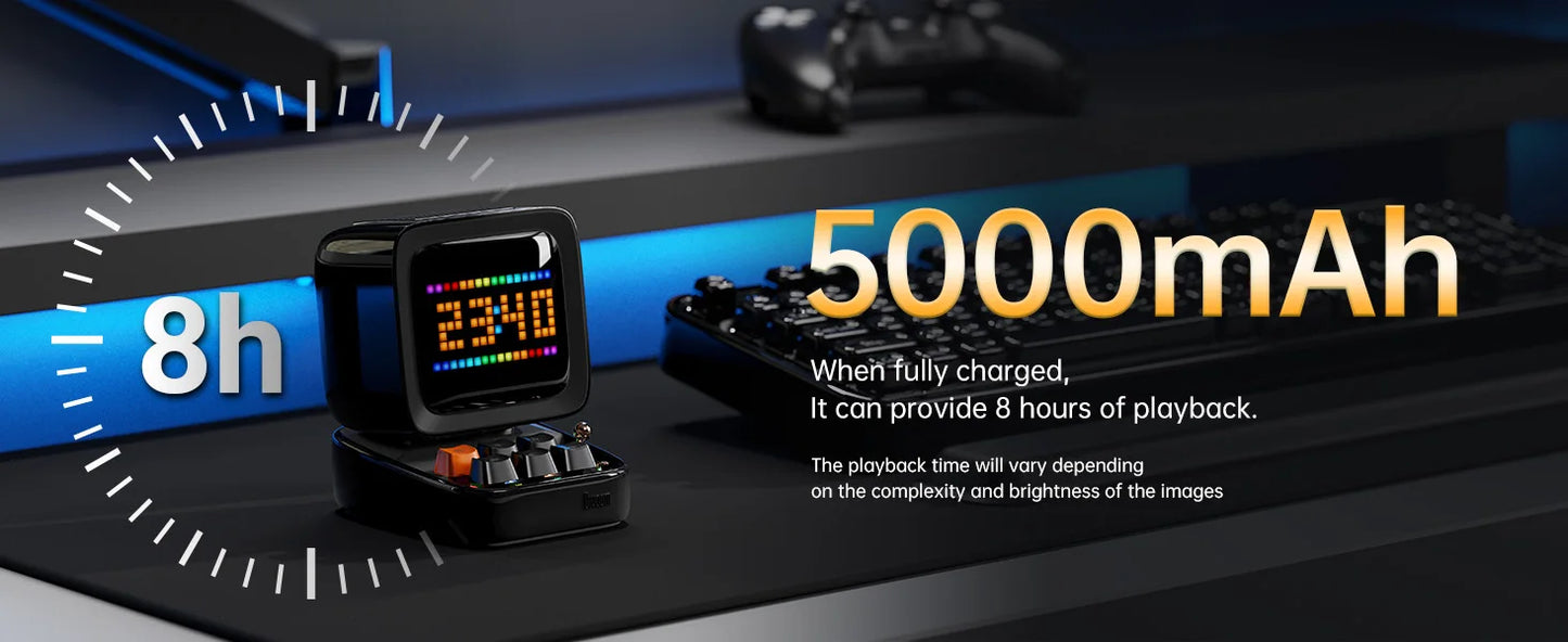 Divoom Ditoo-Pro Pixel Art Bluetooth Portable black Speaker Alarm Clock DIY LED Display Board Cute Gift Home Light Decoration