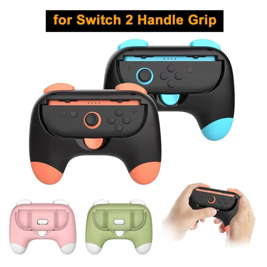 2PCS Hand Grip Kit for Switch 2 Console Joy-Con Controller Grip Stand Joystick Holder Bracket For NS Switch 2 Accessories