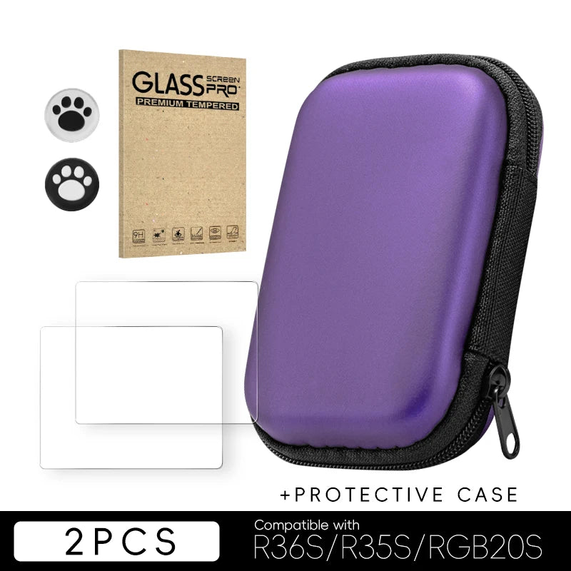 DATA FROG R36S Screen Protector Tempered Glass Protector for R35S RGB20S Retro Handheld Game Console Accessories