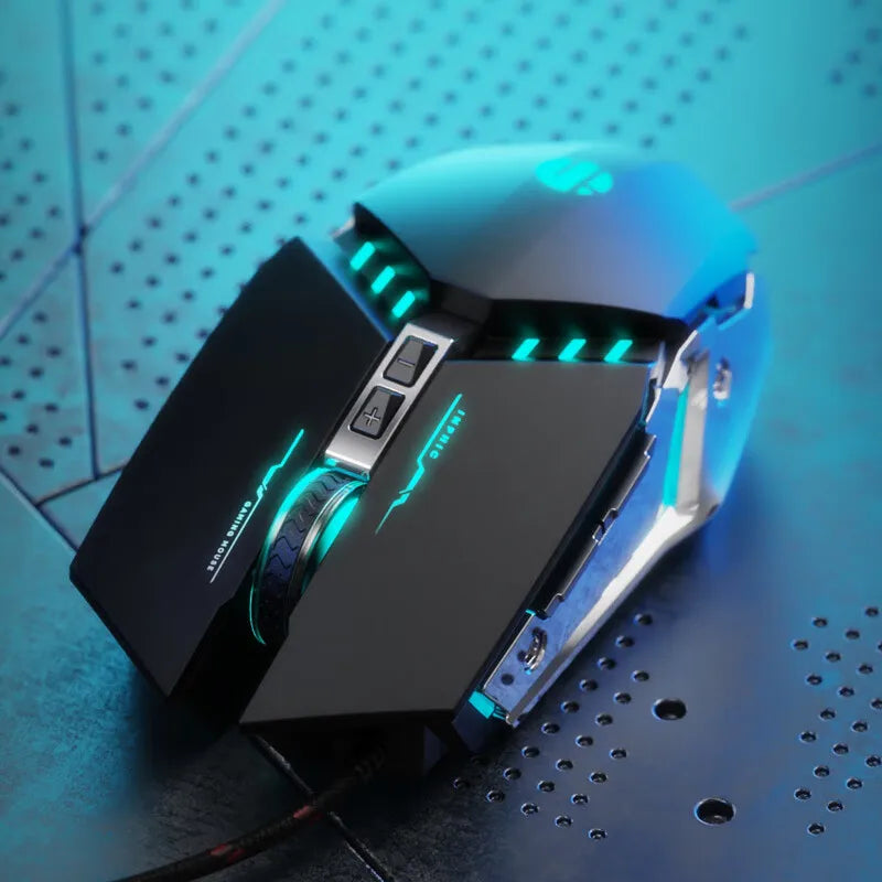 Inphic W2 Silent Gaming Mouse USB Wired Mouse Gamer Mechanical Metal Style Suitable For Desktop And Laptop Computers Home office
