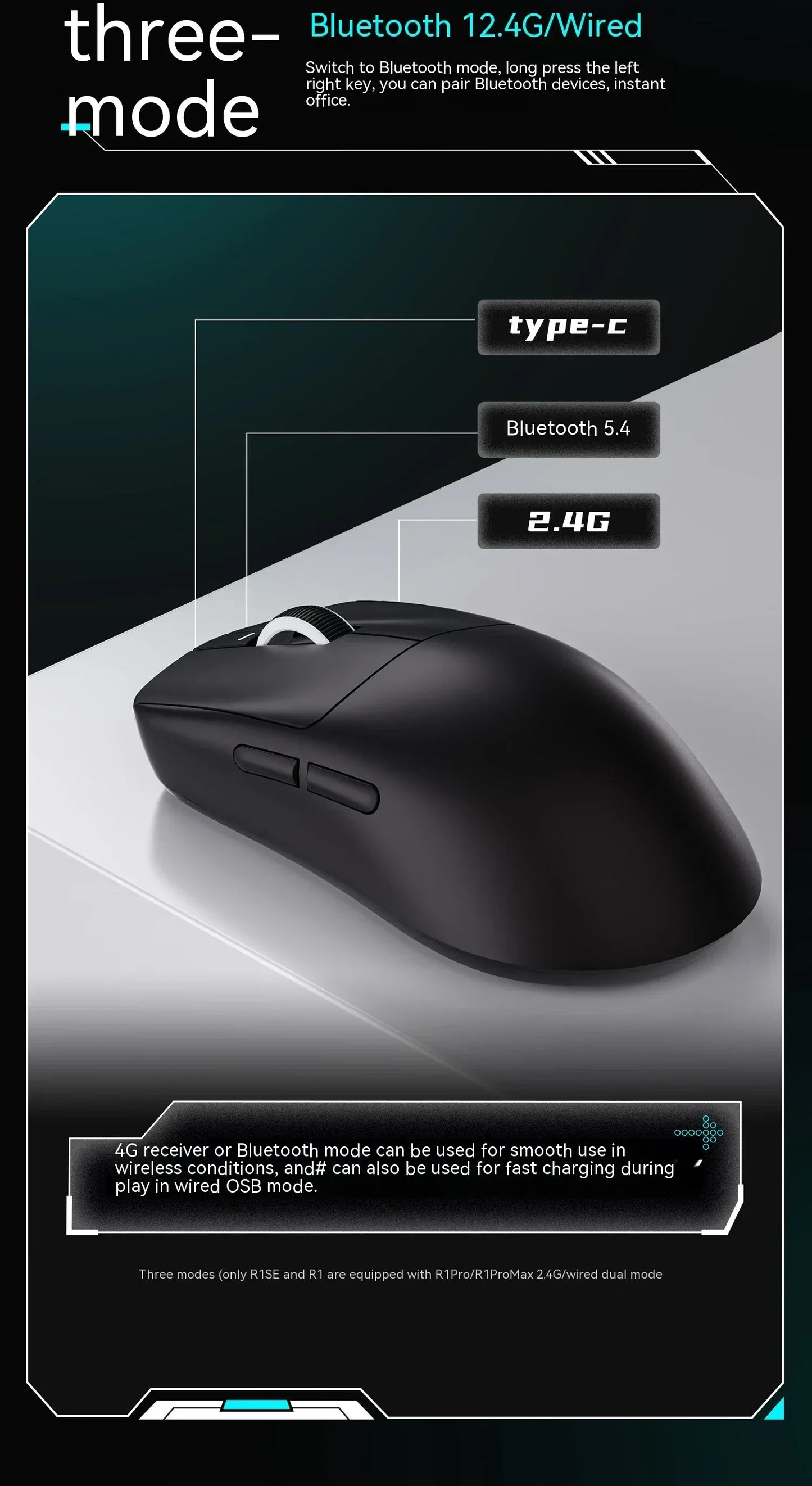 VXE Dragonfly R1 Pro Paw3395 Sensor Wireless Mouse Nordic 52840 2khz Smart Speed X Low Delay Office Gamer Pc Gaming Mouse