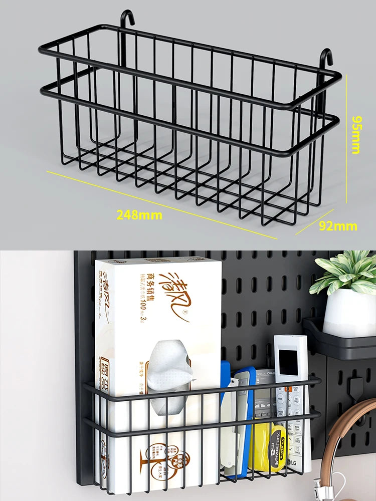 Nordic Style pegboard gamer accessories wall mount shelf peg board gaming hook Rack Plastic Storage for Kitchen Bathroom Office