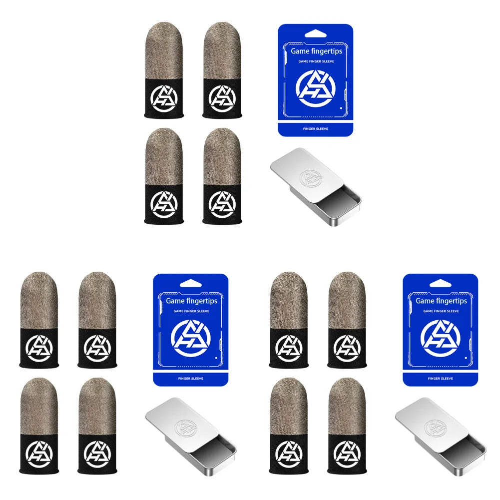 1-6Pairs Game Finger Sleeve For PUBG Luminous Sweatproof Anti-slip Touch Screen Finger Sleeve Breathable Gaming Finger Cover