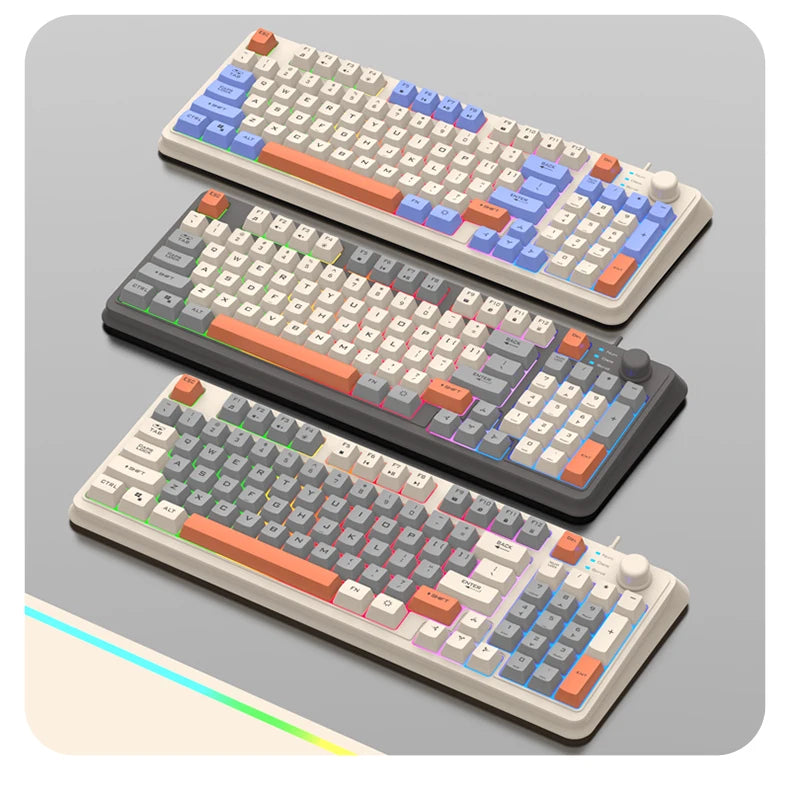 K82 Gaming Gaming Keyboard Glows Wired USB Desktop PC/Notebook Available 19-key punchless knob to adjust volume