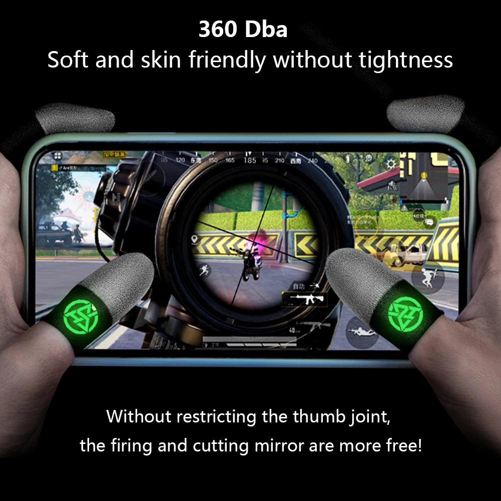 1-6Pairs Game Finger Sleeve For PUBG Luminous Sweatproof Anti-slip Touch Screen Finger Sleeve Breathable Gaming Finger Cover