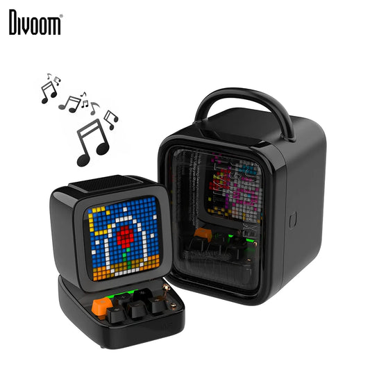 Divoom Ditoo-Pro  Pixel Art Bluetooth Portable black Speaker Alarm Clock DIY LED Display Board Cute Gift Home Light Decoration