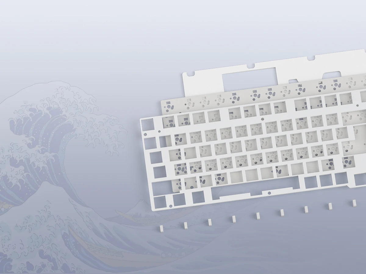 womier SK80 Gasket Mounted Mechanical Keyboard 81 Key Gamer Keyboard 75% Hot Swap RGB Gaming Keyboard with Smart Display for PC