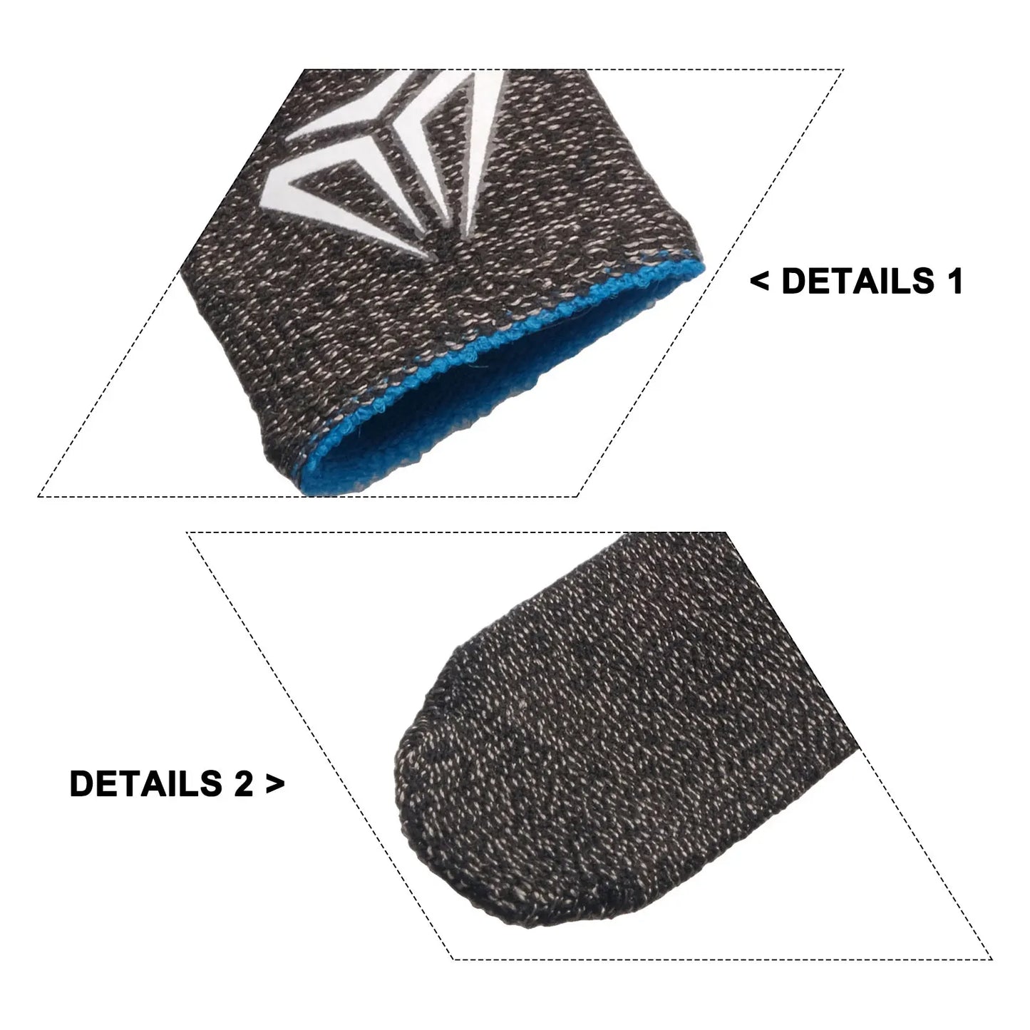 2x Mobile Game Fingertip Gloves Gamer Sweatproof Anti-slip Touch Screen Finger Sleeve Breathable Gaming Finger Cover Sweat-proof