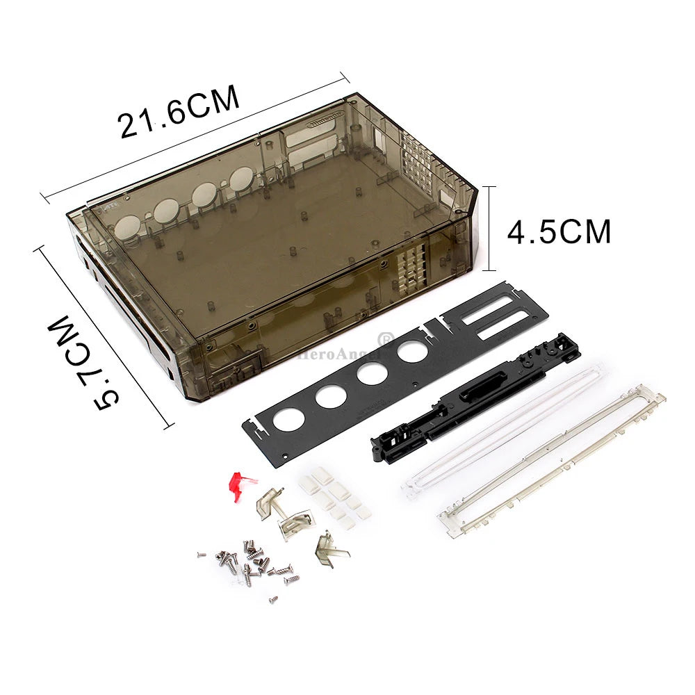 Black White Blue Transparent Color Full Set Housing Case Cover Replacement for Wii Accessories Game Console with Retail Package