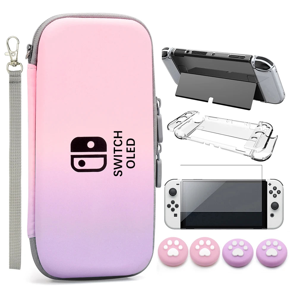 PU Waterproof Console Box PC Hard Shell Cover Case Joycon Protective Case For Nintendo Switch Oled Game Accessories Storage Bag