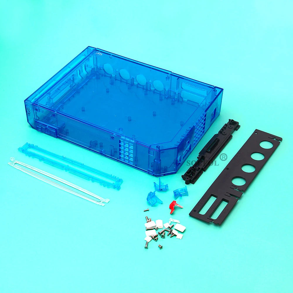 Black White Blue Transparent Color Full Set Housing Case Cover Replacement for Wii Accessories Game Console with Retail Package