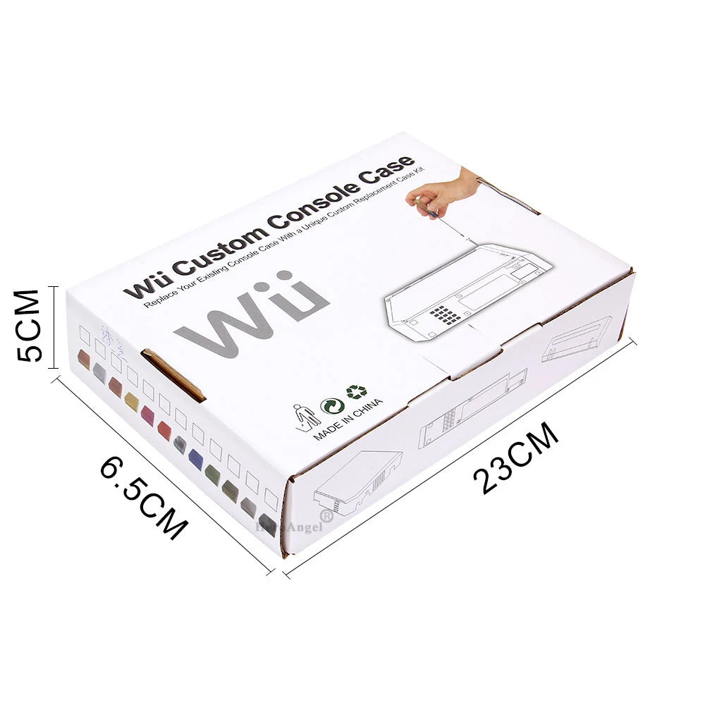 Black White Blue Transparent Color Full Set Housing Case Cover Replacement for Wii Accessories Game Console with Retail Package