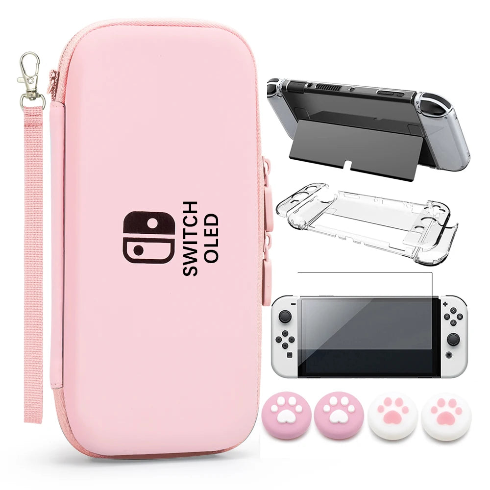 PU Waterproof Console Box PC Hard Shell Cover Case Joycon Protective Case For Nintendo Switch Oled Game Accessories Storage Bag