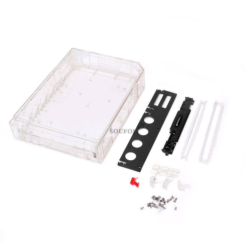 Black White Blue Transparent Color Full Set Housing Case Cover Replacement for Wii Accessories Game Console with Retail Package