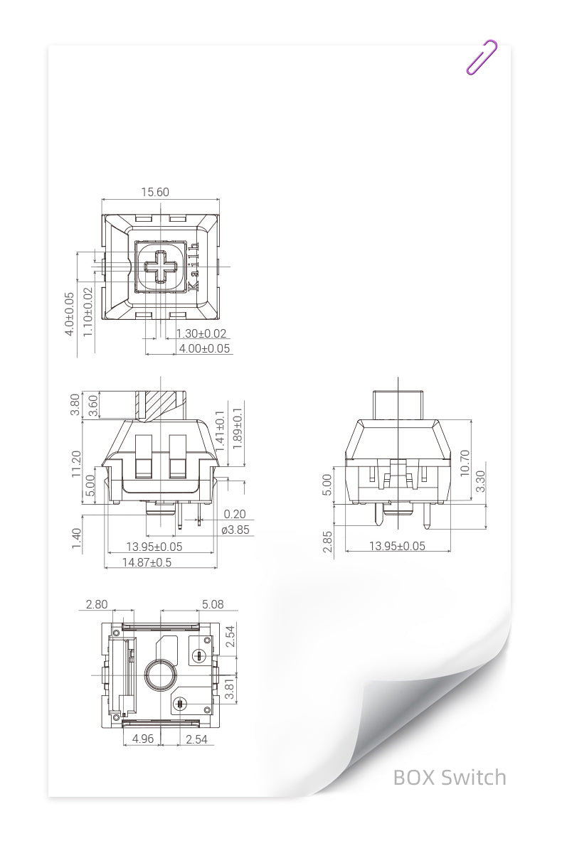 KBDiy Kailh Box Switch White Red Brown Black RGB SMD Switch For DIY Mechanical Keyboard MX Switches Gaming Keyboard