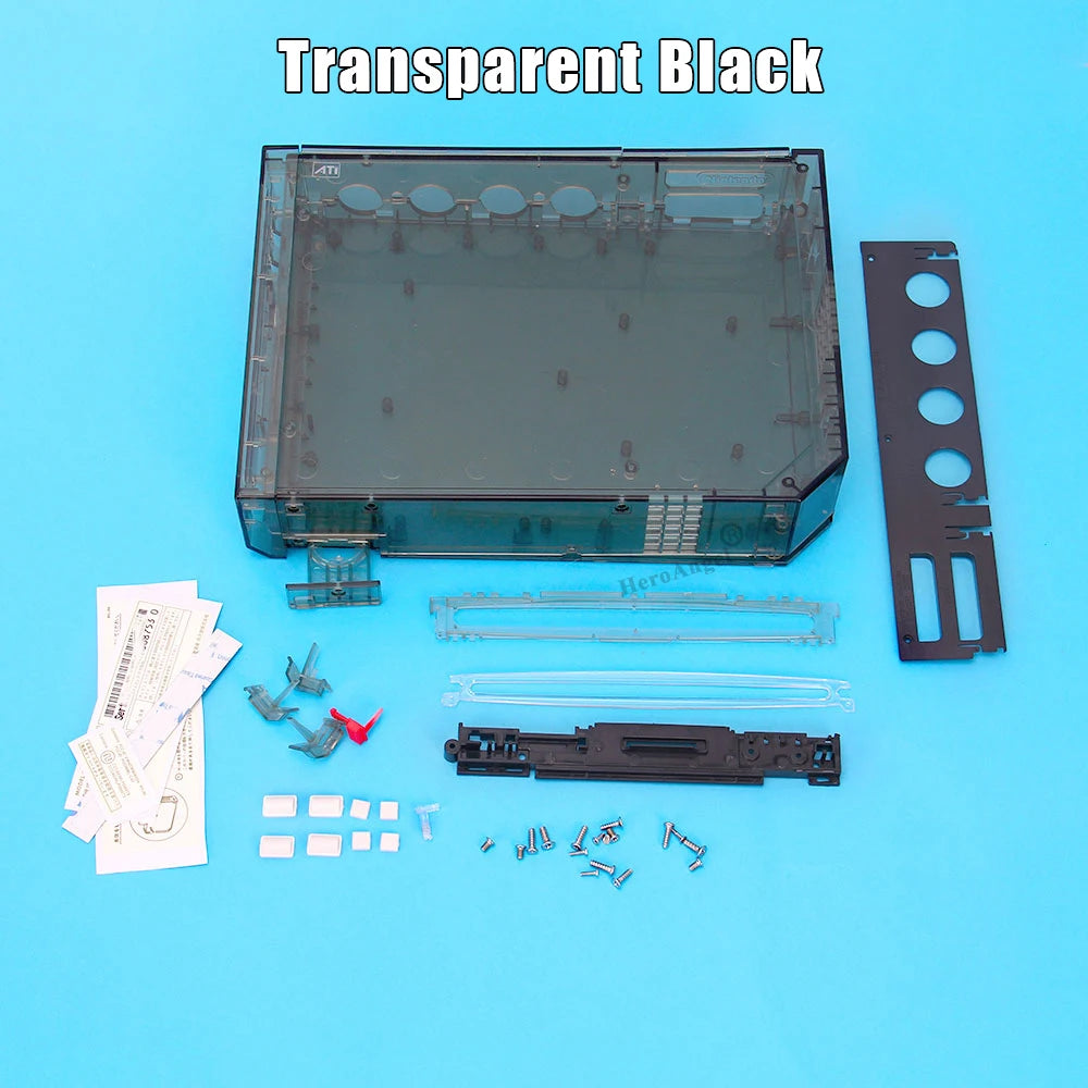 Black White Blue Transparent Color Full Set Housing Case Cover Replacement for Wii Accessories Game Console with Retail Package