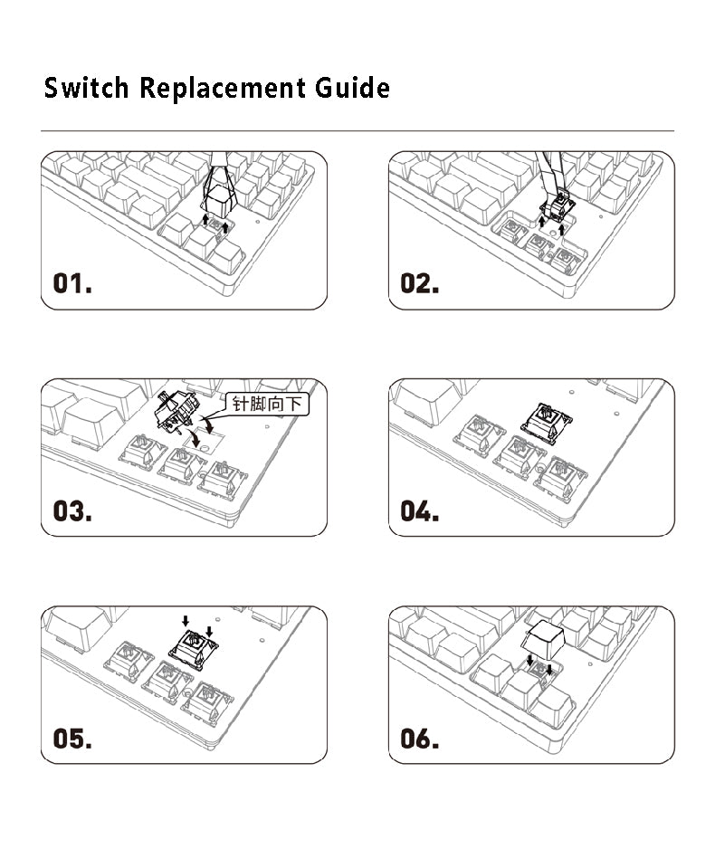 KBDiy Kailh Box Switch White Red Brown Black RGB SMD Switch For DIY Mechanical Keyboard MX Switches Gaming Keyboard