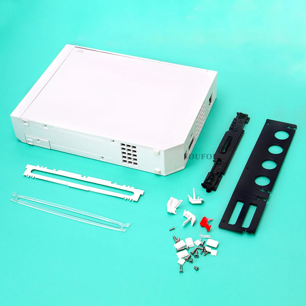 Black White Blue Transparent Color Full Set Housing Case Cover Replacement for Wii Accessories Game Console with Retail Package