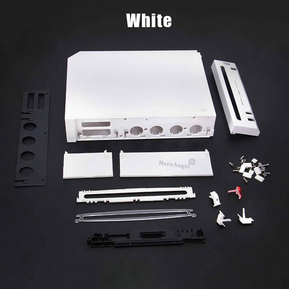 Black White Blue Transparent Color Full Set Housing Case Cover Replacement for Wii Accessories Game Console with Retail Package