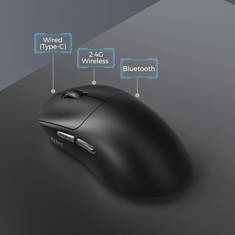 Kysona Aztec Red Gaming Mouse Wireless Mouse 55g PAW3395 Ultra-Light 26000DPI  Optical Computer Bluetooth Mice For Laptop PC