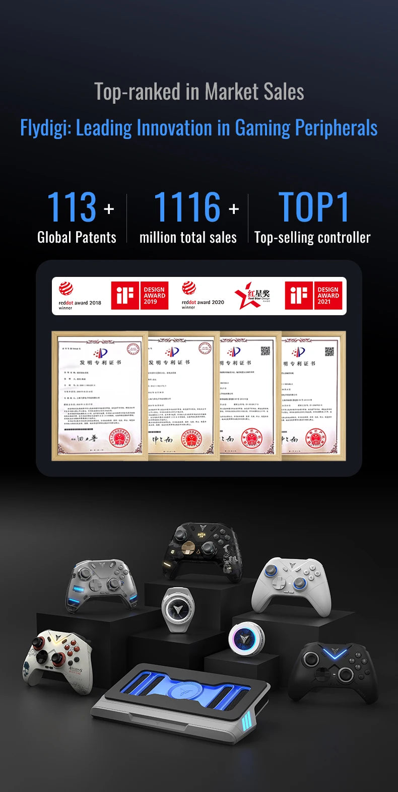 Flydigi Vader 4 Pro Gaming Controller, Force-switchable Tirgger Support, For PC/NS/Mobile/TV Box, PC Gamer PS