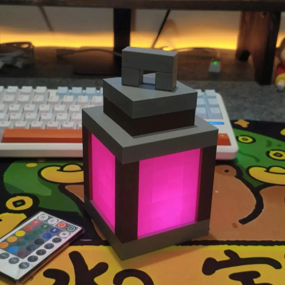 Pixel Style Wall Night Light USB Creative My Worlds Hanging Lantern For Bedroom & Gaming Decor Atmosphere Lamp For Boys Room