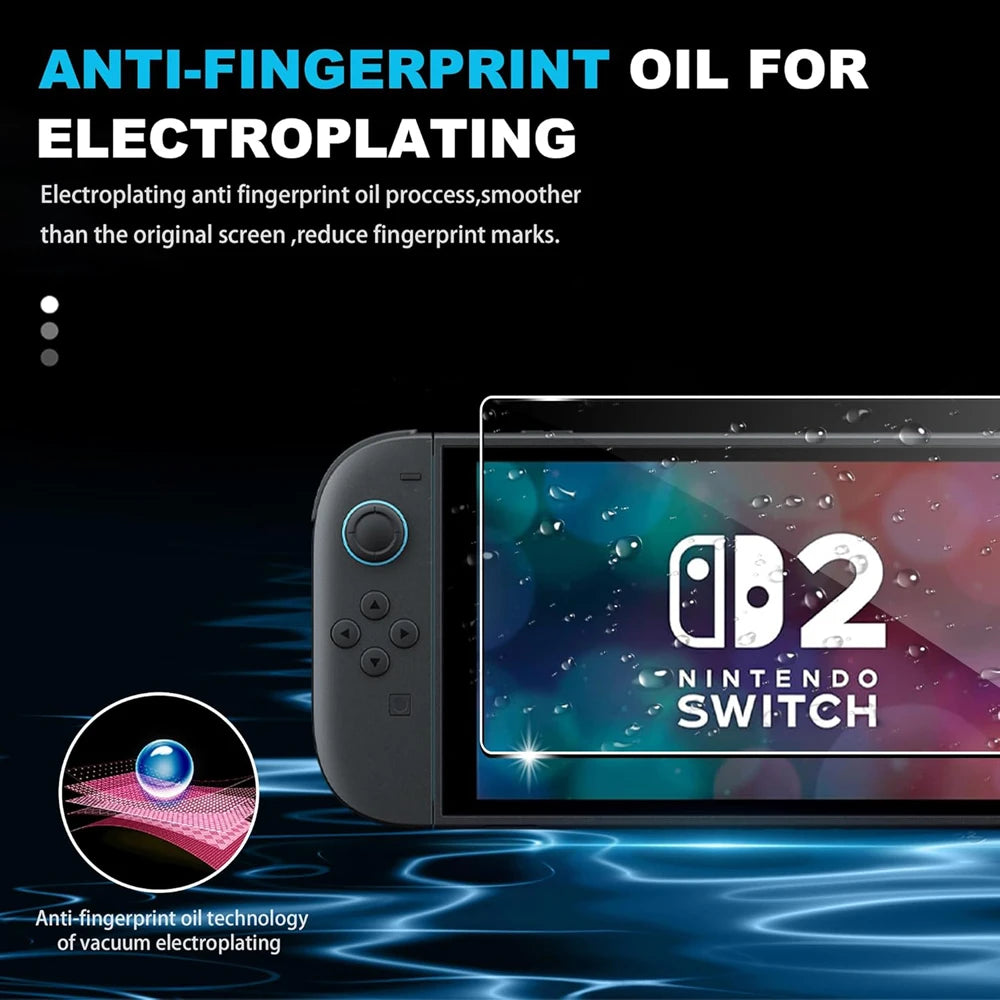 Screen Protector Tempered Glass For Switch Nintendo 2 With Joystick Cap Accessories Protector For Switch Nintendo 2