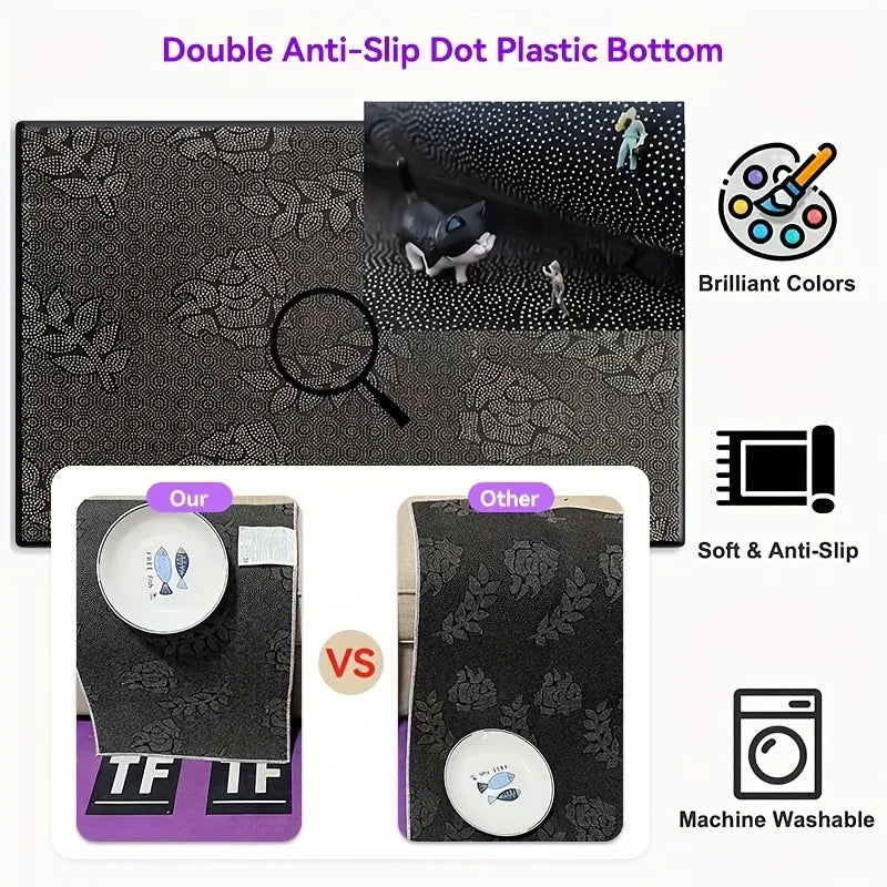 Cyberpunk Honeycomb Carpet, Cartoon Printed Game Mat, Large Gamer Decor, Fragmented Design, Non Slip Indoor Floor Rug