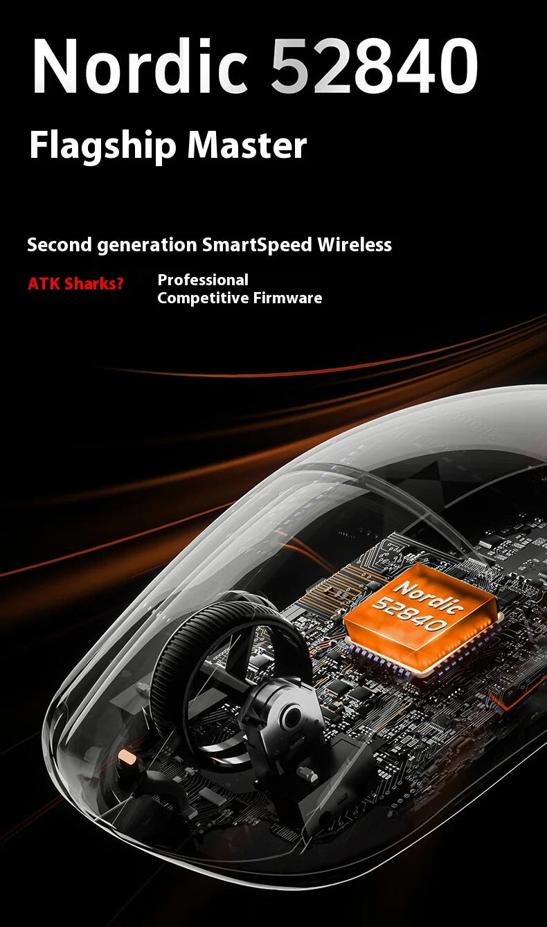 ATK A9 Ultra Wireless Gaming Mouse A9/A9 SE/A9 Plus/A9 Pro Tri Mode 8K 53g Lightweight E-sports Gaming Mouse PC Custom Accessory