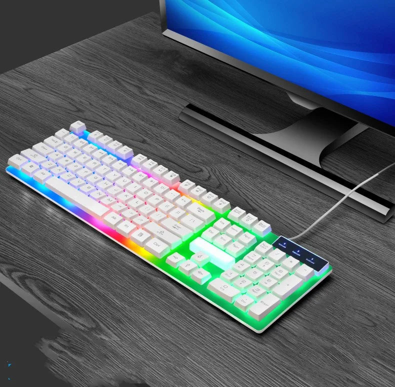 ITLY USB Wired Keyboard Set 104 Keys Backlight Gaming Keyboard Gaming  For Laptop PC Computer