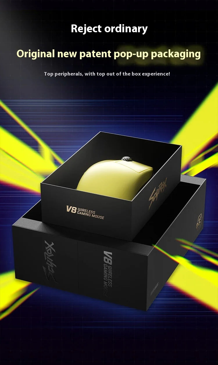 Scyrox V8 Lightweight 36g Wireless Mouse 8K PAW3950 Comfortable Feel E-Sports Gaming Mouse Customized PC Gamer Accessories Gifts