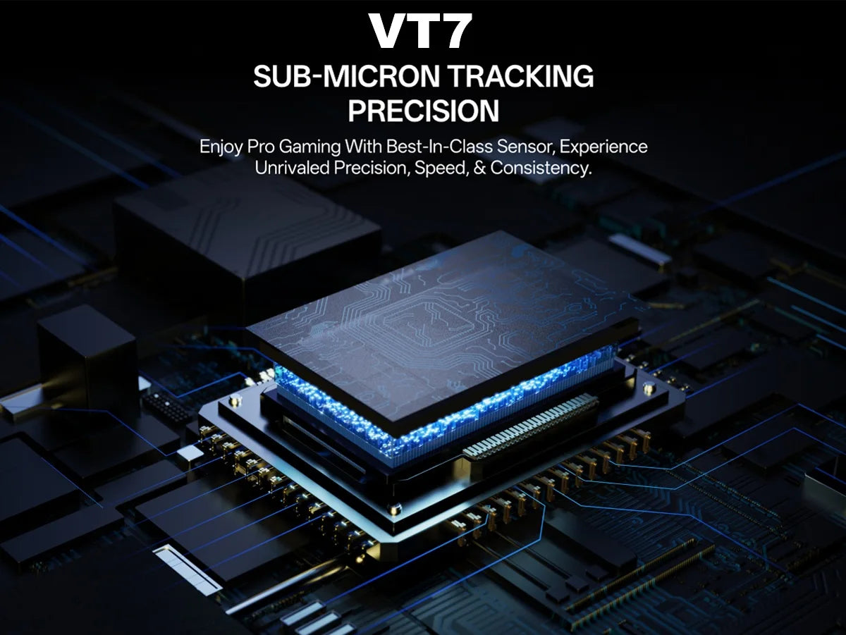 Rapoo VT7 /VT7 MAX Wireless Gaming Mouse True 8K Wireless Polling Rate 53g Lightweight Up to 500Hr Battery Life Macro Enabled